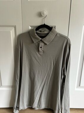 Banana Republic Long-Sleeve Polo - Light Taupe